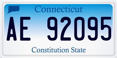 CT license plate AE92095