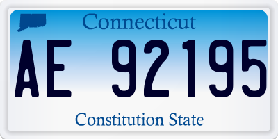 CT license plate AE92195