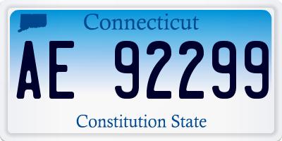 CT license plate AE92299