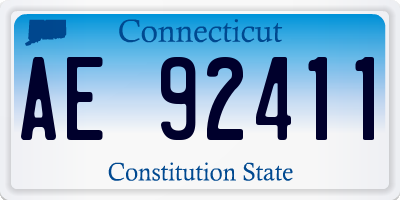 CT license plate AE92411