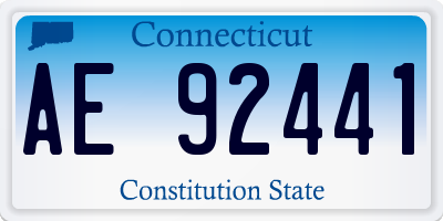 CT license plate AE92441