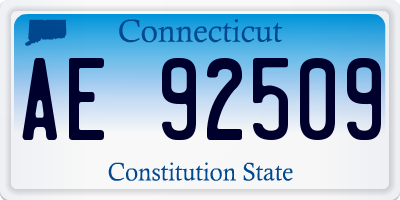 CT license plate AE92509