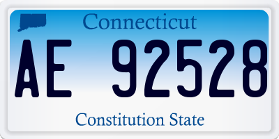 CT license plate AE92528