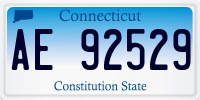 CT license plate AE92529