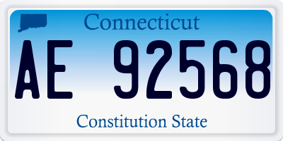 CT license plate AE92568