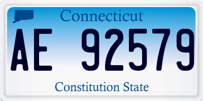 CT license plate AE92579