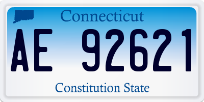CT license plate AE92621