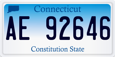 CT license plate AE92646