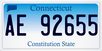 CT license plate AE92655