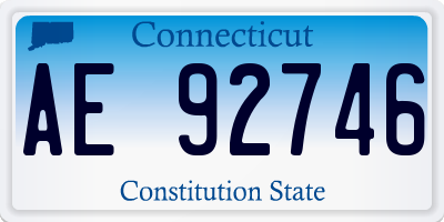 CT license plate AE92746