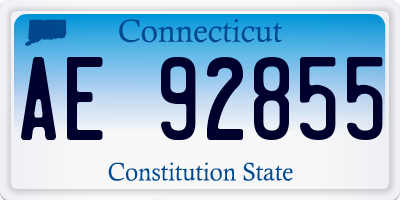 CT license plate AE92855