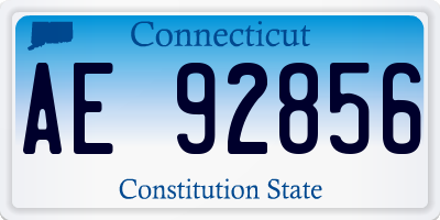 CT license plate AE92856