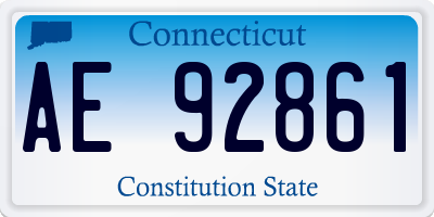 CT license plate AE92861