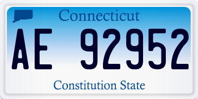 CT license plate AE92952