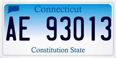 CT license plate AE93013