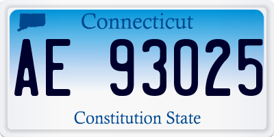 CT license plate AE93025