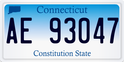 CT license plate AE93047