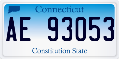 CT license plate AE93053