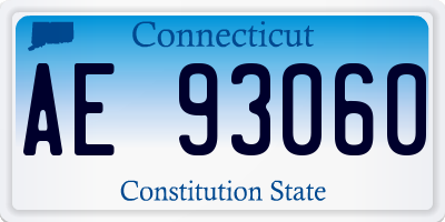 CT license plate AE93060