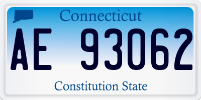 CT license plate AE93062
