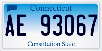 CT license plate AE93067
