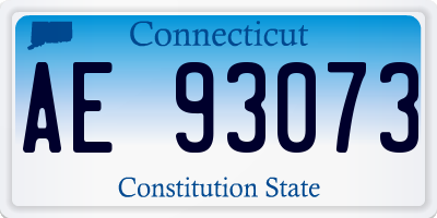 CT license plate AE93073