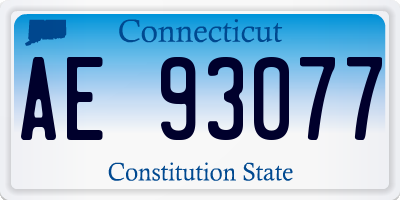 CT license plate AE93077