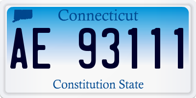 CT license plate AE93111