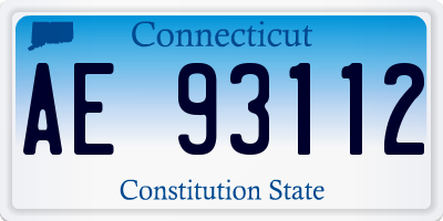 CT license plate AE93112