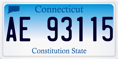CT license plate AE93115