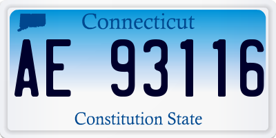 CT license plate AE93116