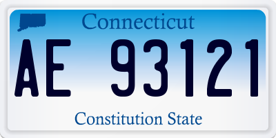 CT license plate AE93121