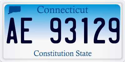 CT license plate AE93129