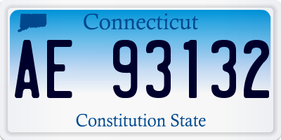 CT license plate AE93132