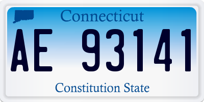 CT license plate AE93141