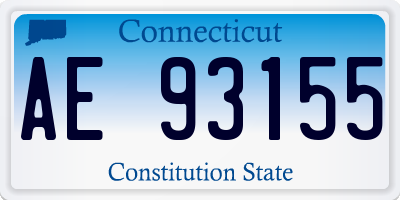 CT license plate AE93155