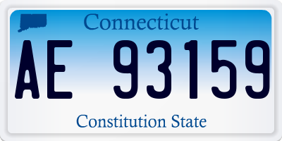 CT license plate AE93159