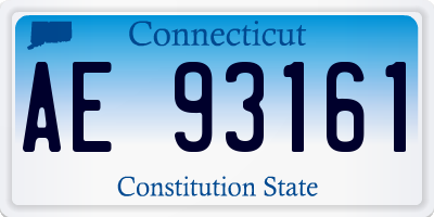 CT license plate AE93161