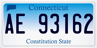 CT license plate AE93162