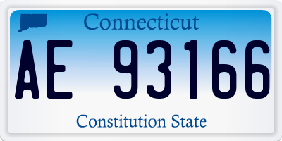 CT license plate AE93166