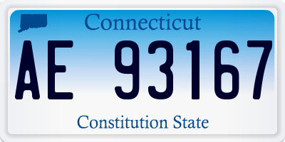 CT license plate AE93167