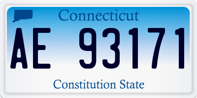 CT license plate AE93171