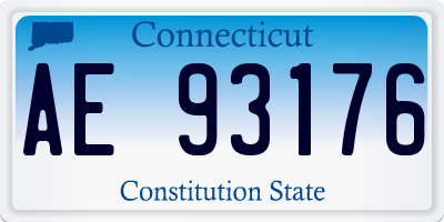 CT license plate AE93176