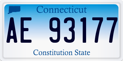 CT license plate AE93177