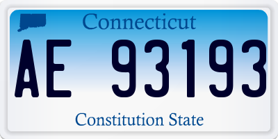 CT license plate AE93193