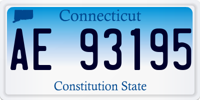 CT license plate AE93195