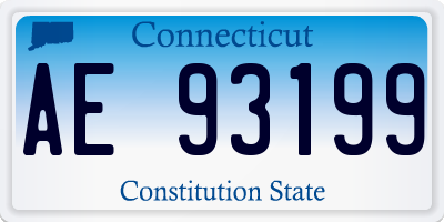 CT license plate AE93199