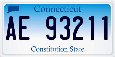 CT license plate AE93211