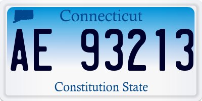 CT license plate AE93213