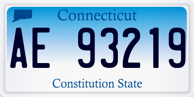 CT license plate AE93219